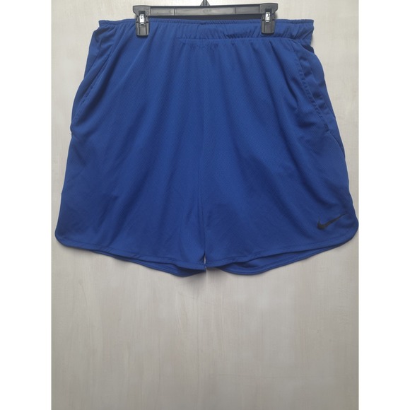 Nike Other - Nike Men's Blue Athletic‎ Shorts Elastic Drawstring Solid Flat